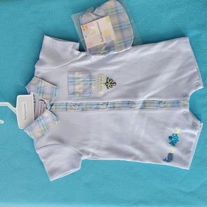 First Impressions Baby Boy Blue Jumper Set with Hat size 3/6 months